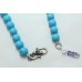 Single Line Natural blue turquoise 8 mm Beads Stones NECKLACE 19.'